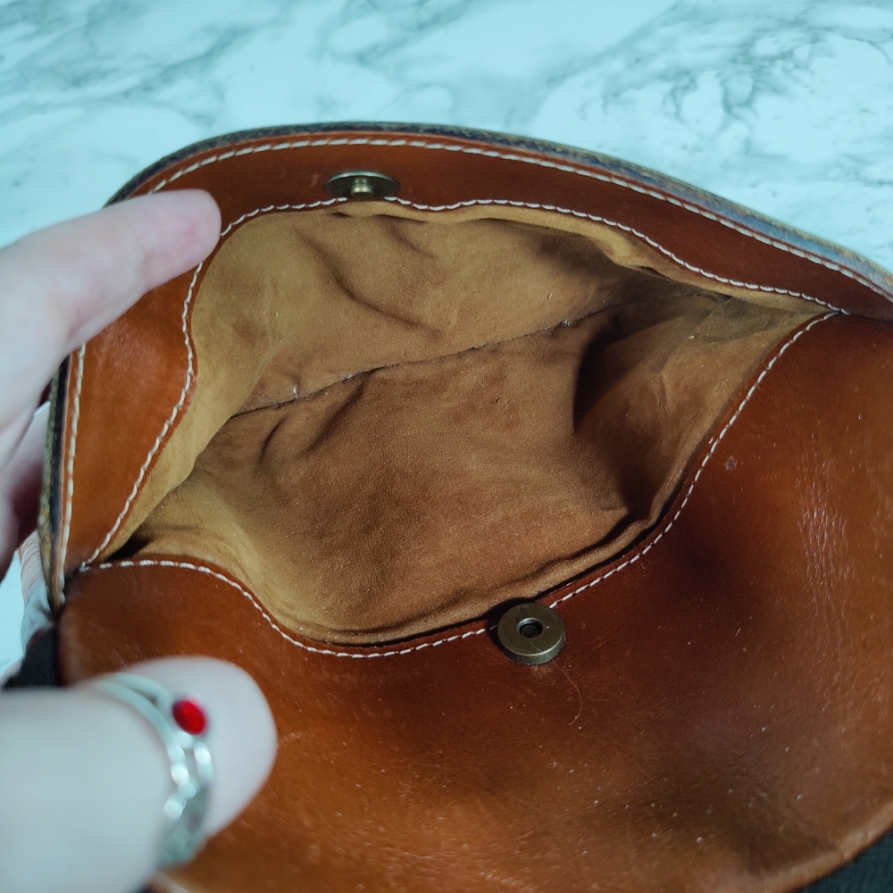 Patricia Nash Brown Leather Multi Pocket Crossbody Purse - Picture 11 of 16